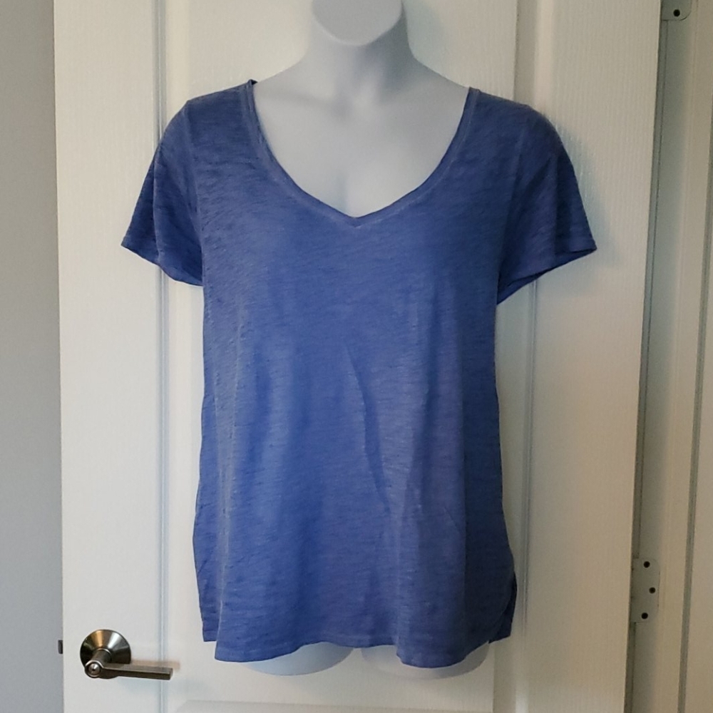 Lane Bryant blue v neck tshirt